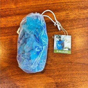 NEW Akasha 34 oz bag of decorative sea glass blue, green and white